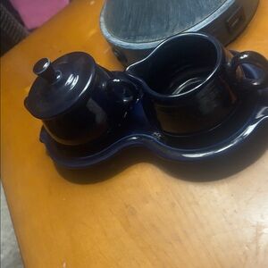 NWT Fiesta Dark Blue Sugar and Creamer Set